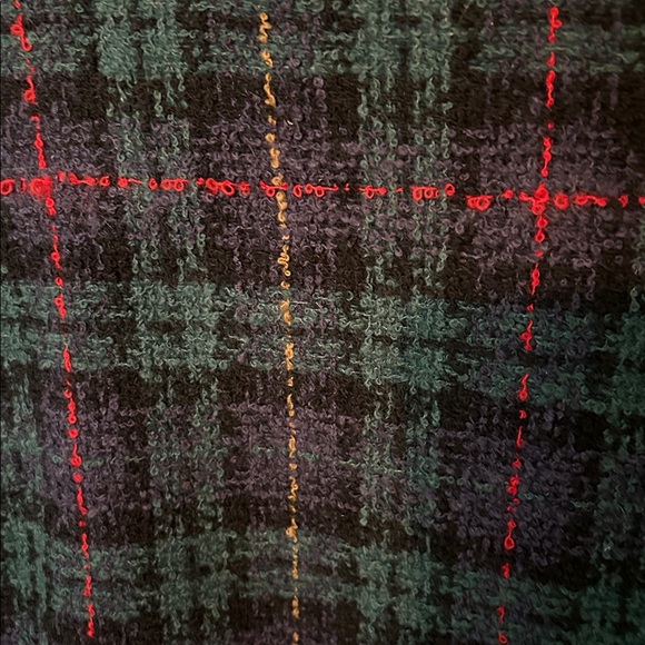 Alfred Dunner Vintage Wool Green Red Plaid Tartan Blazer Academia Jacket wmns 20 - Picture 5 of 5